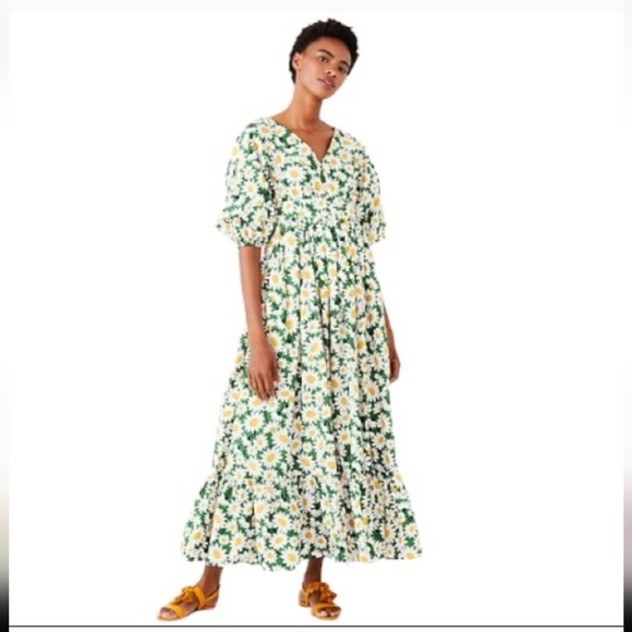 Kate Spade New York Bodega Midi‎ in Courtyard Daisy Floral Cotton Dre… - Picture 3 of 5